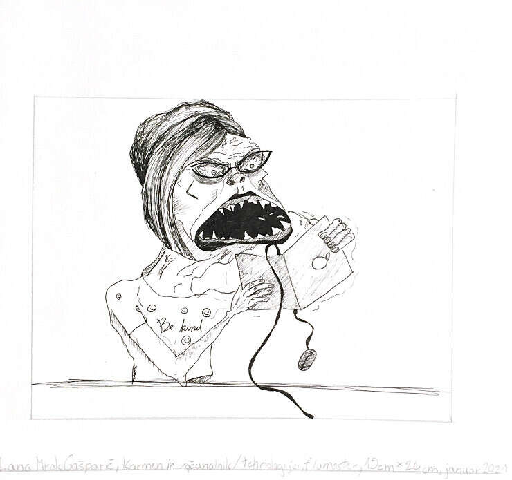 2 C GOB Lana Mrak G N6 Figura v karikaturi Karmen in racunalnik 3 2021