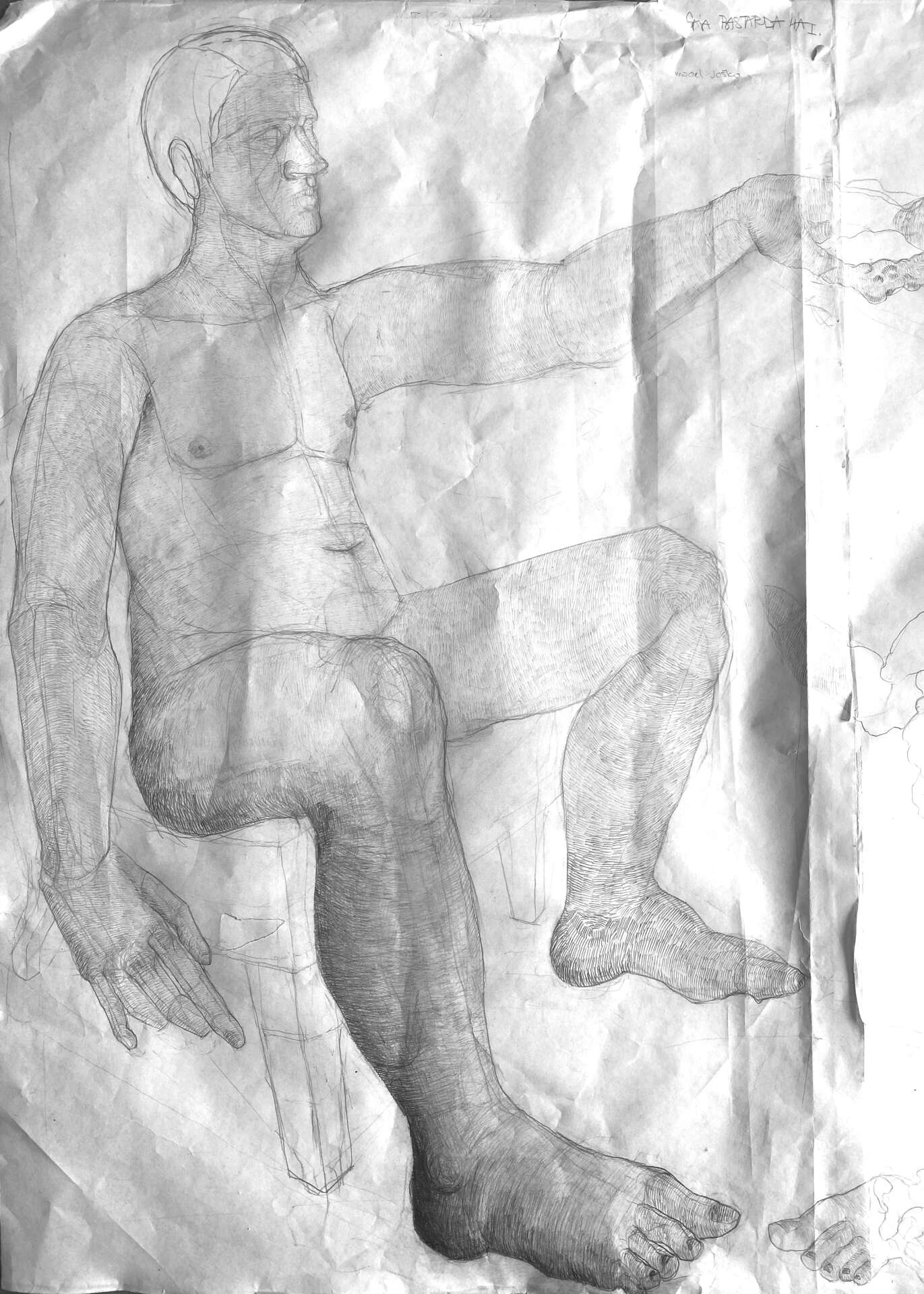 4 A1 Gaja Bastarda Figura diptih 2 50x70 2020