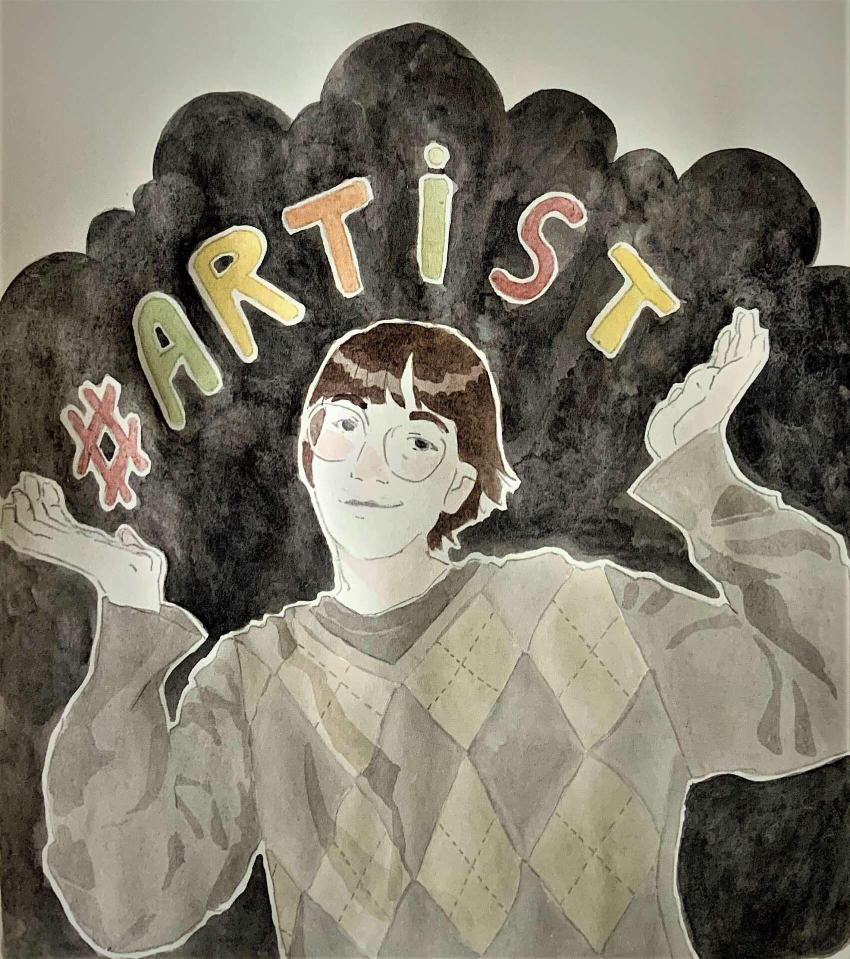 Emilia mezan 3f avtoportret nerealisticen